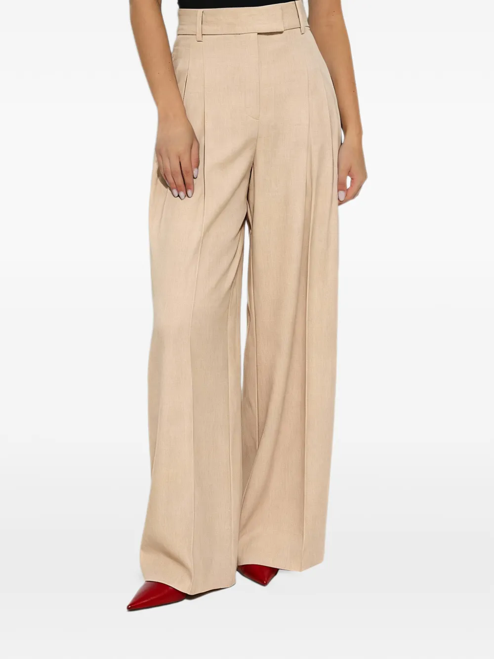 By Malene Birger Cymbaria geplooide broek Beige