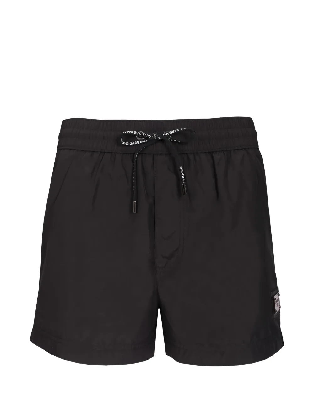Dolce & Gabbana logo-plaque swim shorts - Nero