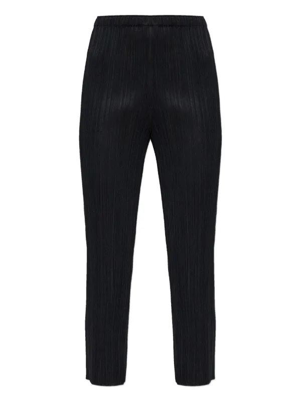 PLEATS PLEASE ブラックプリーツパンツ　1 Pleats Please Issey Miyake プリーツ パンツ | ブラック | FARFETCH JP