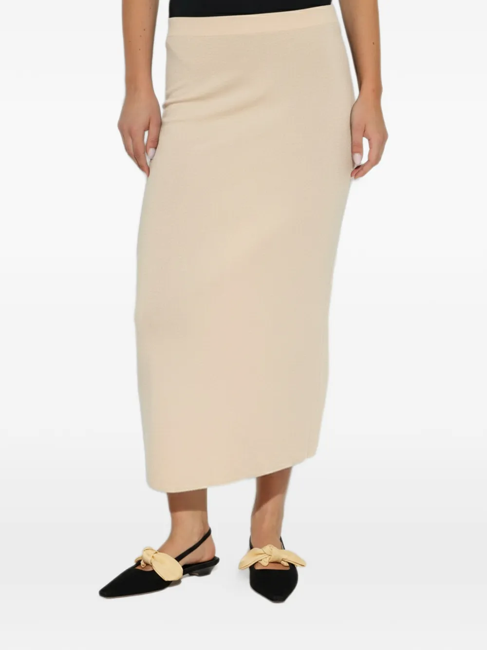 By Malene Birger Estille Midi Skirt In Neutral
