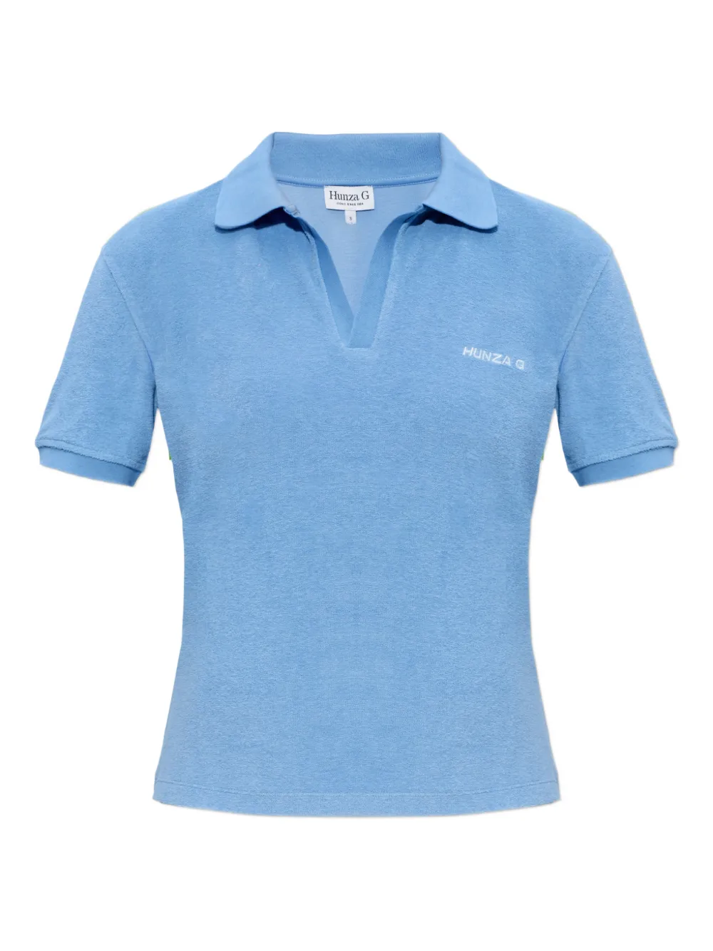 Hunza G embroidered-logo T-shirt - Blu