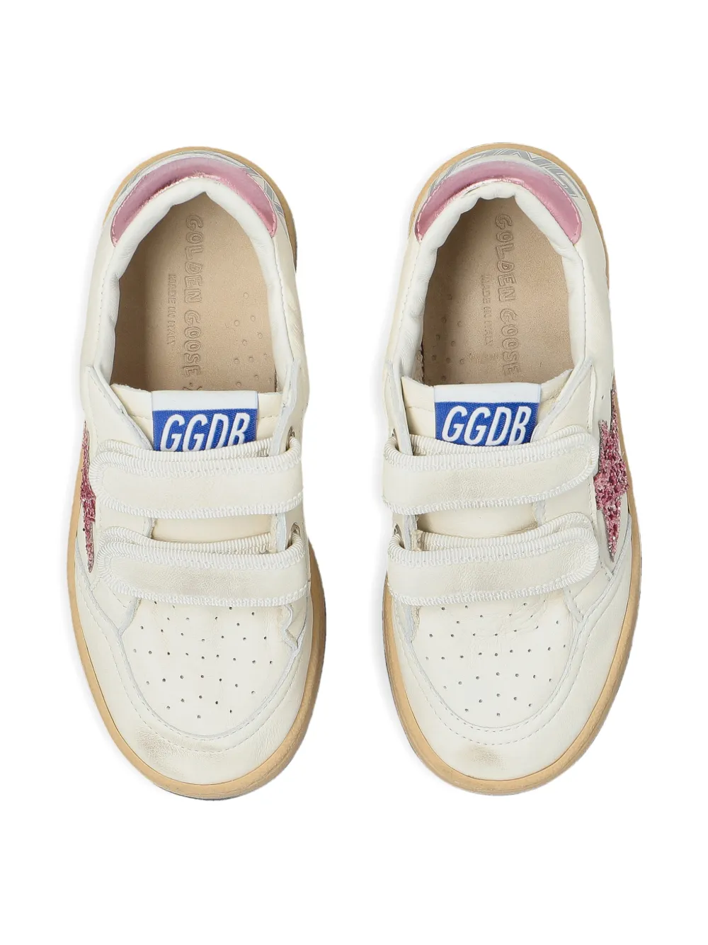 Golden Goose Kids Ball Star Strap glitter-detail sneakers Wit