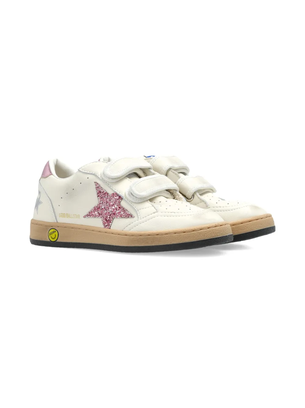Golden Goose Kids Ball Star Strap glitter-detail sneakers Wit