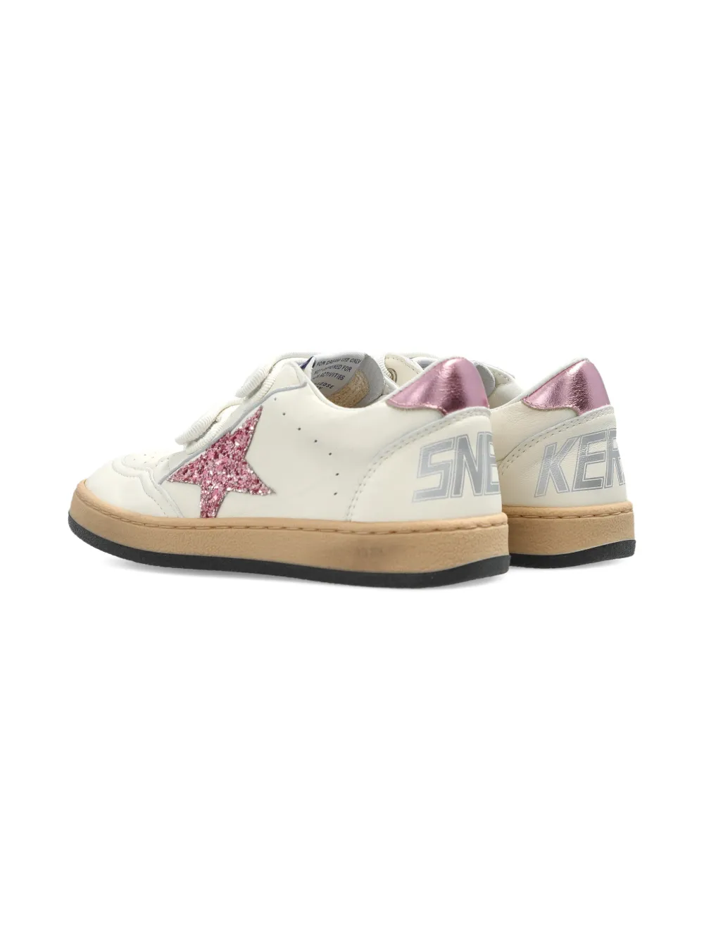 Golden Goose Kids Ball Star Strap glitter-detail sneakers Wit