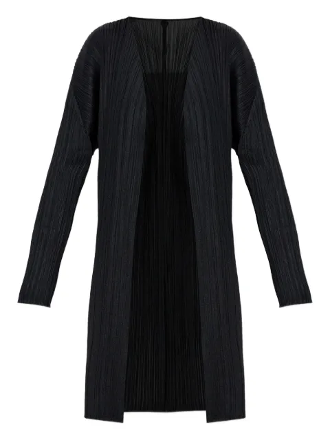 Pleats Please Issey Miyake pleated long coat