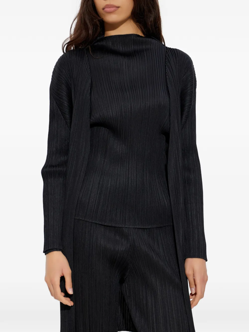 Pleats Please Issey Miyake プリーツ コート | ブラック | FARFETCH JP