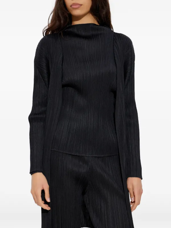 Pleats Please Issey Miyake プリーツ コート | ブラック | FARFETCH JP