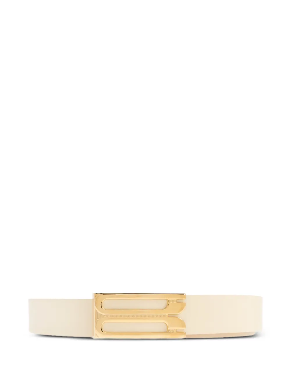 Victoria Beckham logo-buckle leather belt - Toni neutri