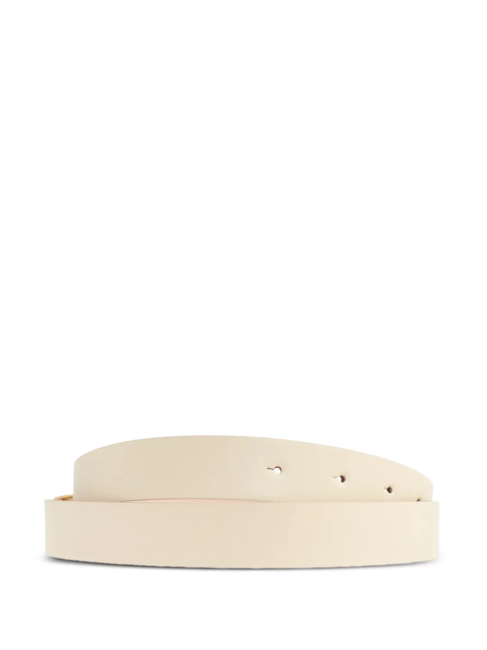 Victoria Beckham logo-buckle leather belt - Beige