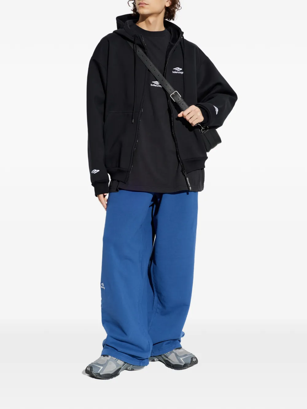 Balenciaga T-shirt met geborduurd logo Zwart