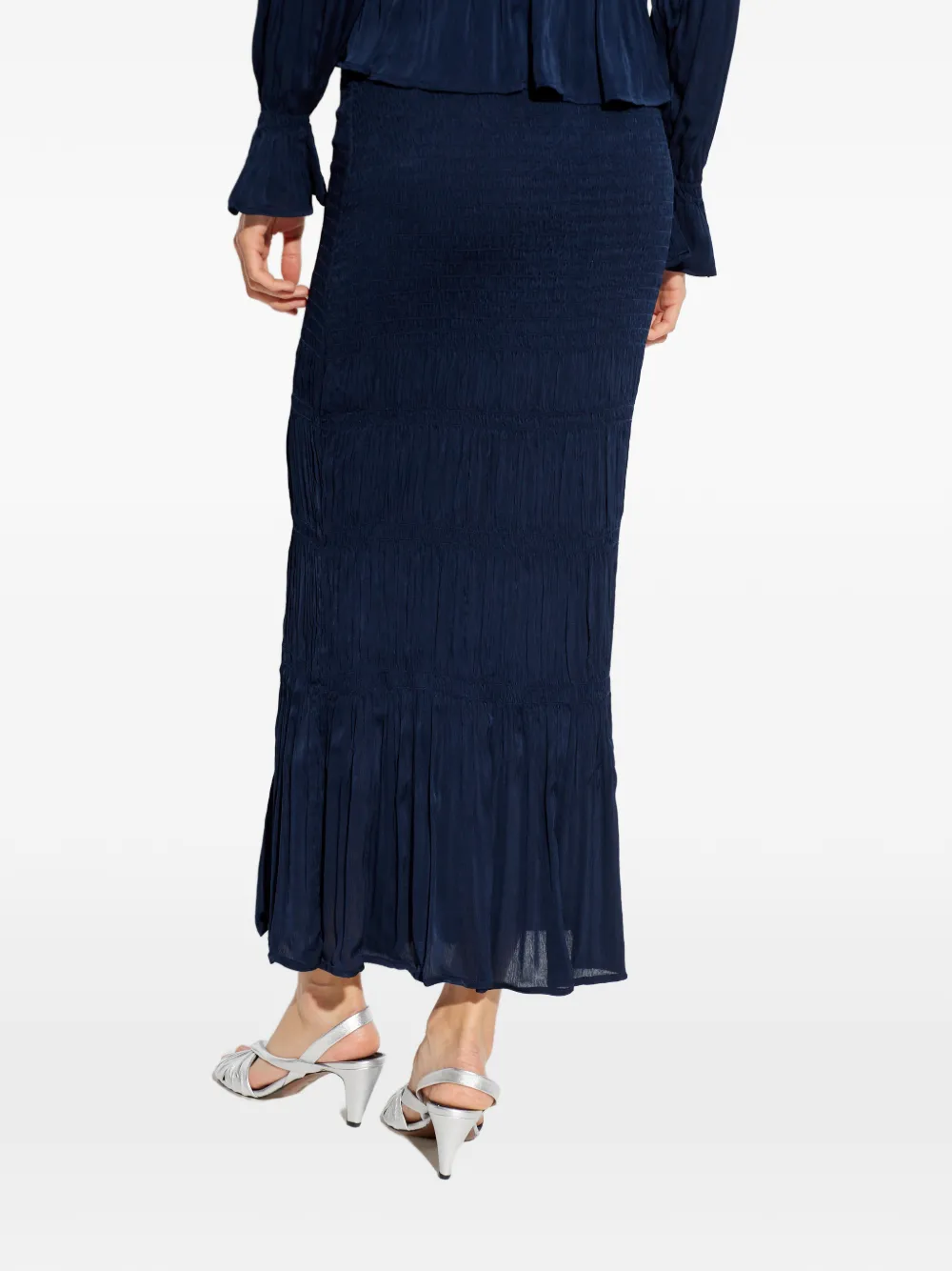 By Malene Birger Ilona rok met ruches Blauw