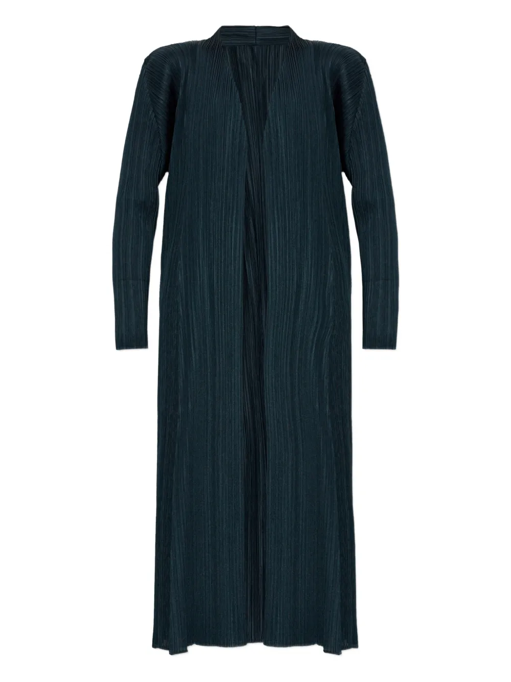 Pleats Please Issey Miyake pleated long-sleeve coat | Grey | Image 1