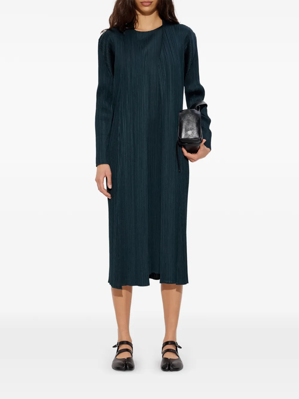 Pleats Please Issey Miyake pleated long-sleeve coat | Oversized Coats | Image 2