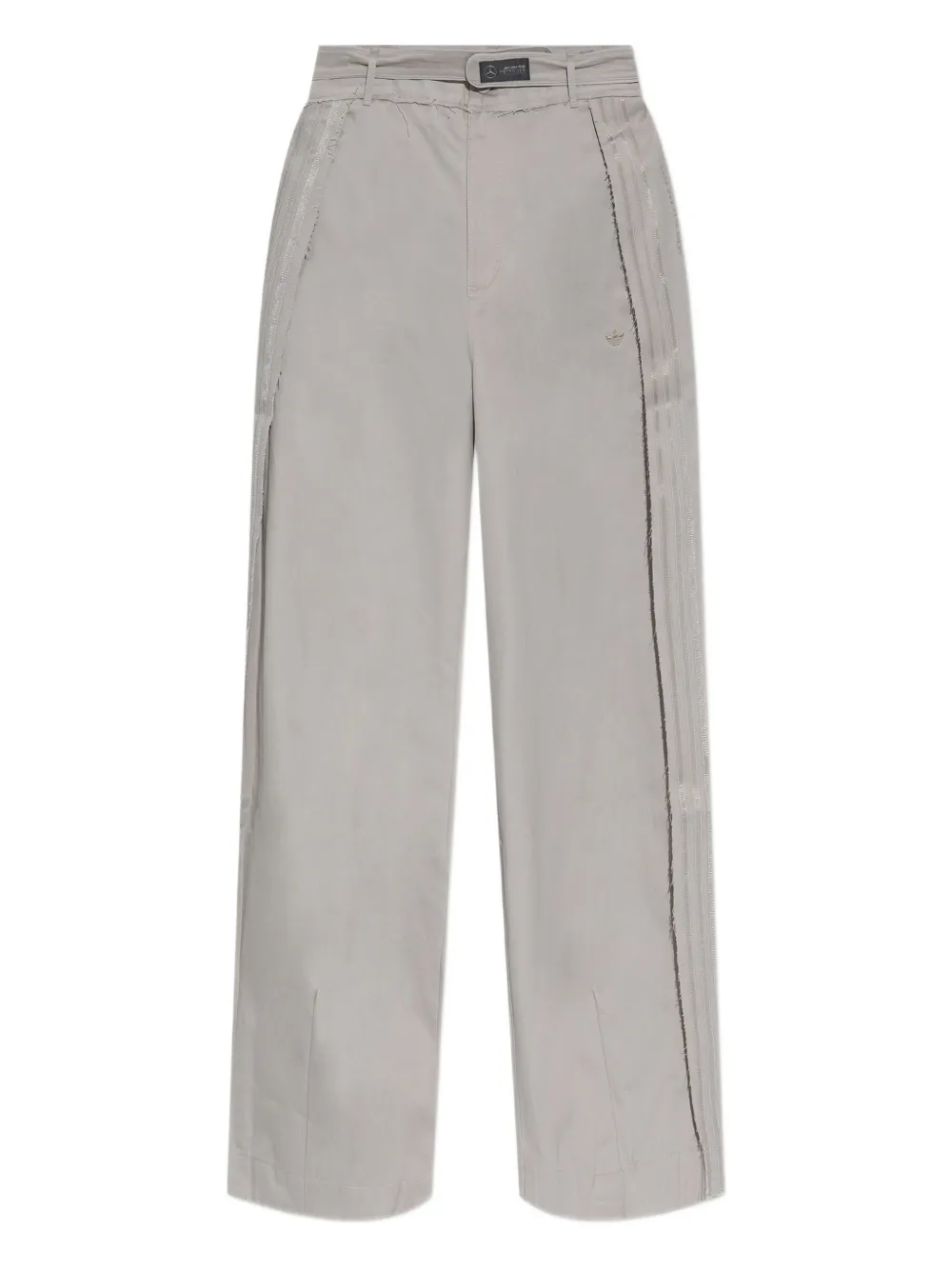 adidas x Mercedes frayed stripe trousers - Grigio