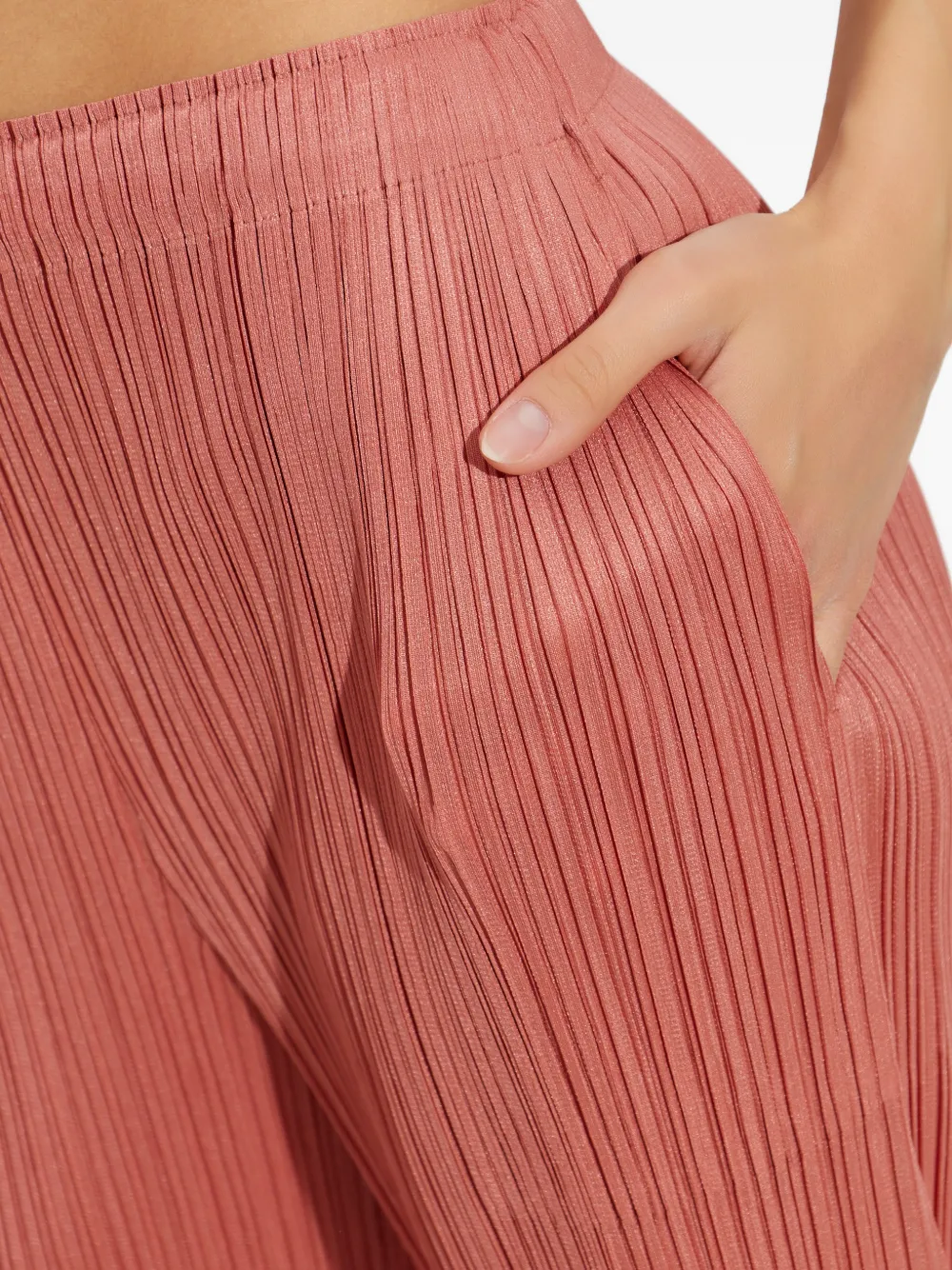 Pleats Please Issey Miyake Plooibroek met naadzak Roze