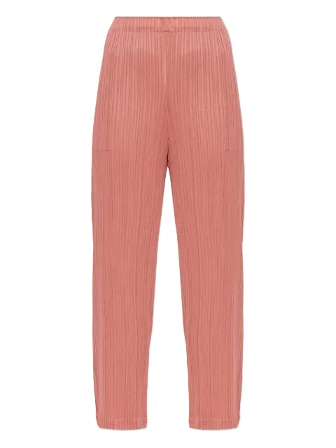 Pleats Please Issey Miyake pantalones con bolsillos de costura