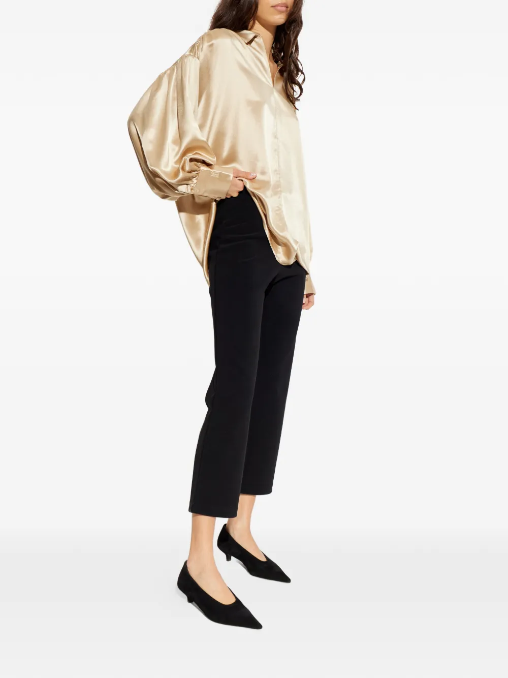 By Malene Birger Vilea elasticated trousers - Zwart