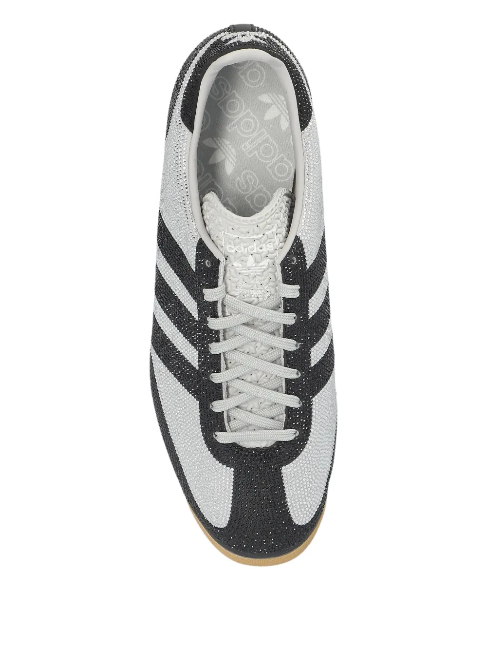 adidas three-stripe lace-up trainers Zwart