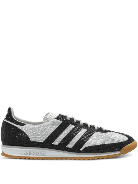 adidas three-stripe lace-up trainers