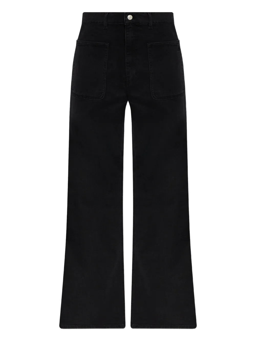 Courrèges vaqueros con bolsillos de parche | negro | Image 1