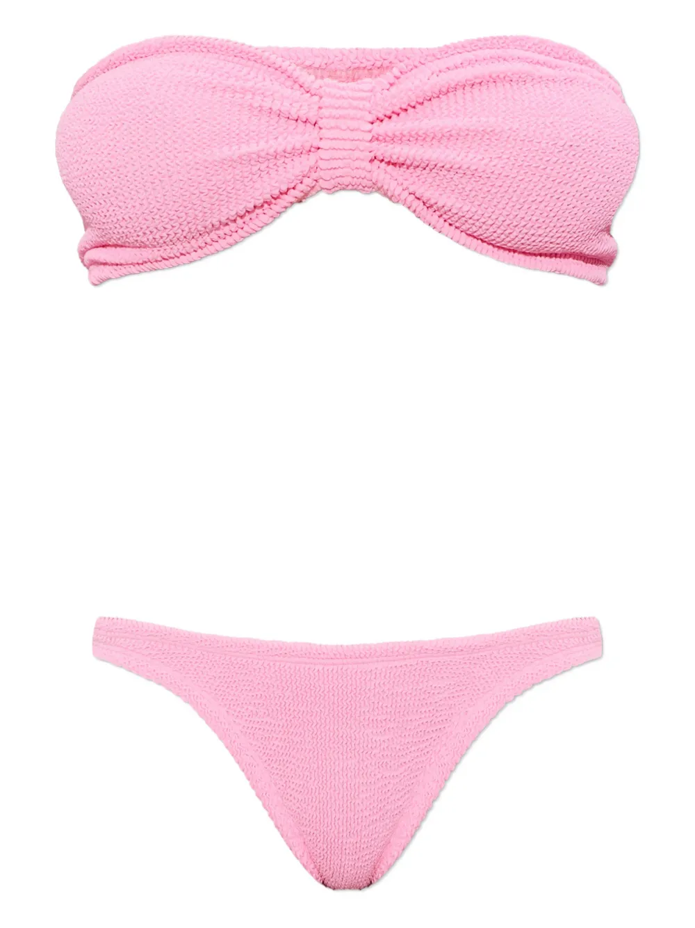 Hunza G Tina Crinkle Bikini In Pink