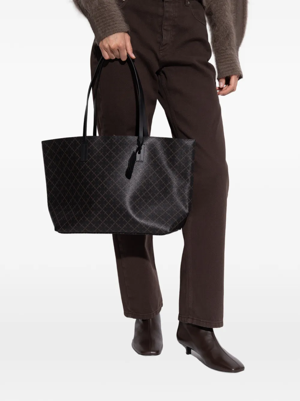 By Malene Birger Abigail shopper met print - Zwart