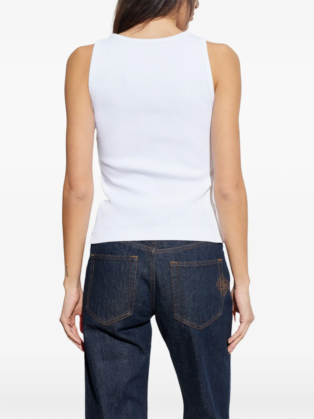 Casablanca Tanktop met logo Wit