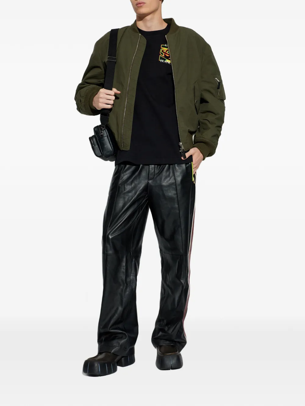 Casablanca leather trousers - Zwart