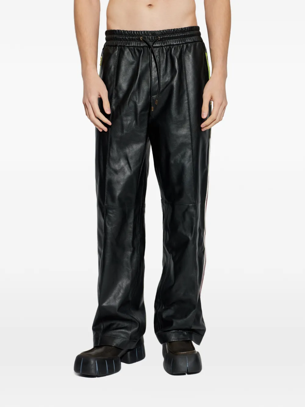 Casablanca Leren broek Zwart