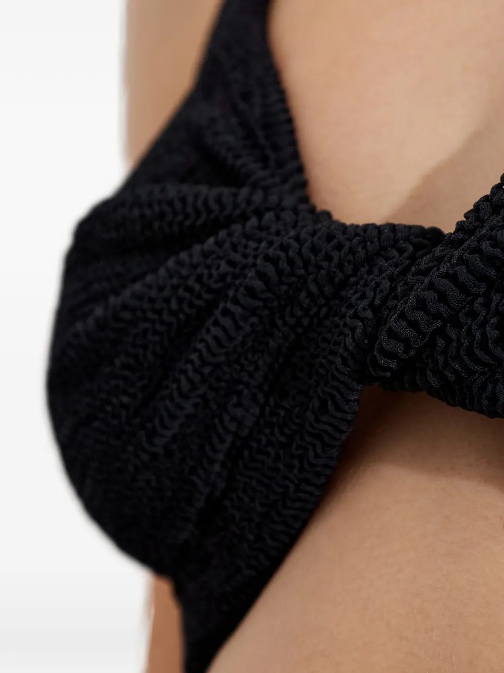 Hunza G Juno Coverage Crinkle Bikini In Black