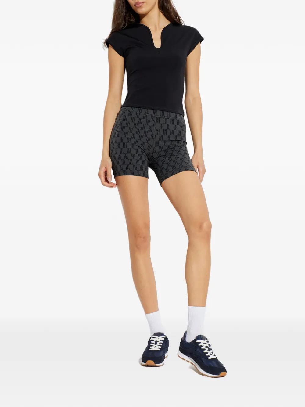 By Malene Birger Monogram Shorts In Black