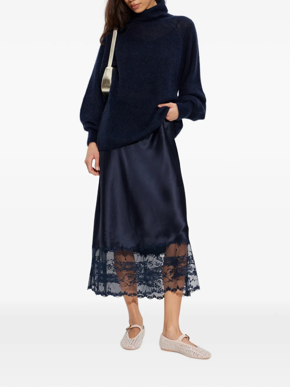  By Malene Birger Magoo Raglan-sleeve Tutleneck Sweater - Blue 
