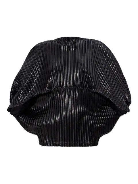 Issey Miyake plissé puff-sleeve top