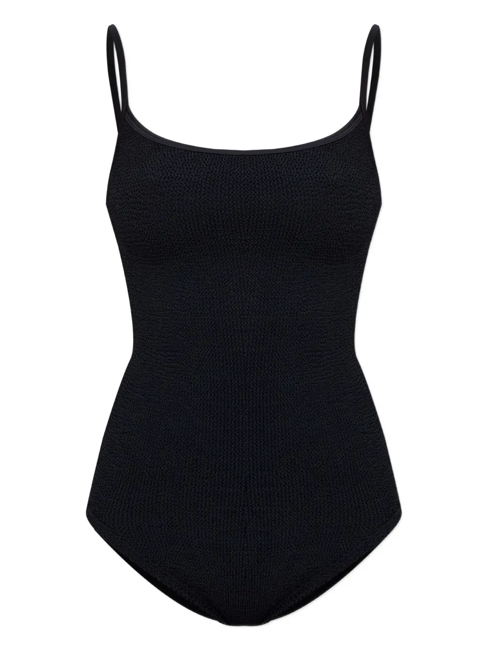 Hunza G Coverage Pamela Crinkle Swimsuit In Black