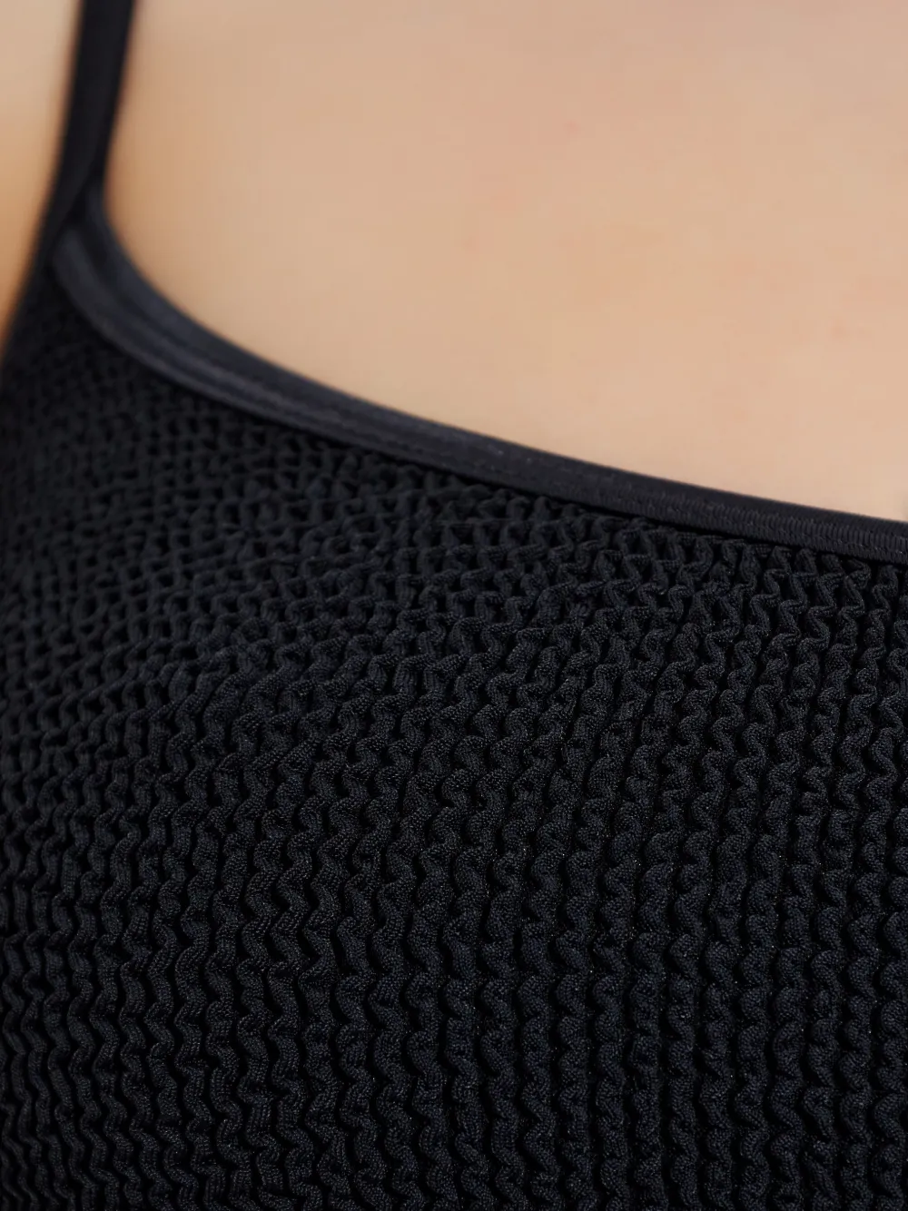 Hunza G Coverage Pamela Crinkle Swimsuit In Black