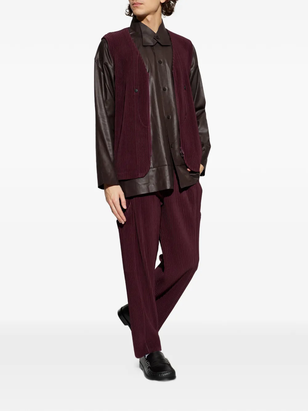 Homme Plissé Issey Miyake Quarry ジップアップ ベスト | パープル