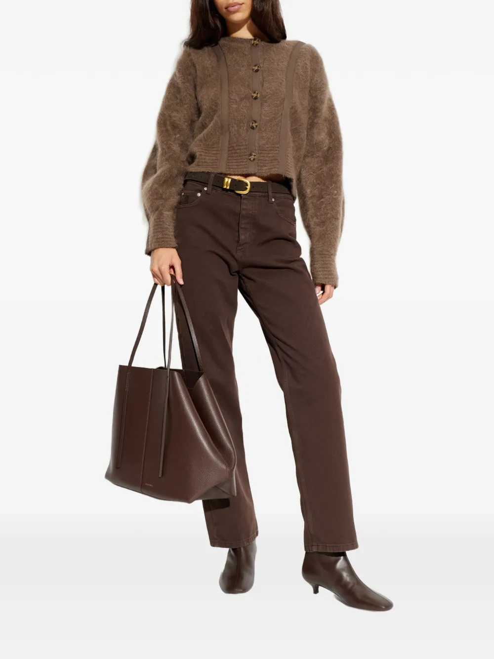 By Malene Birger Pernille vest met vlakken en knopen Bruin