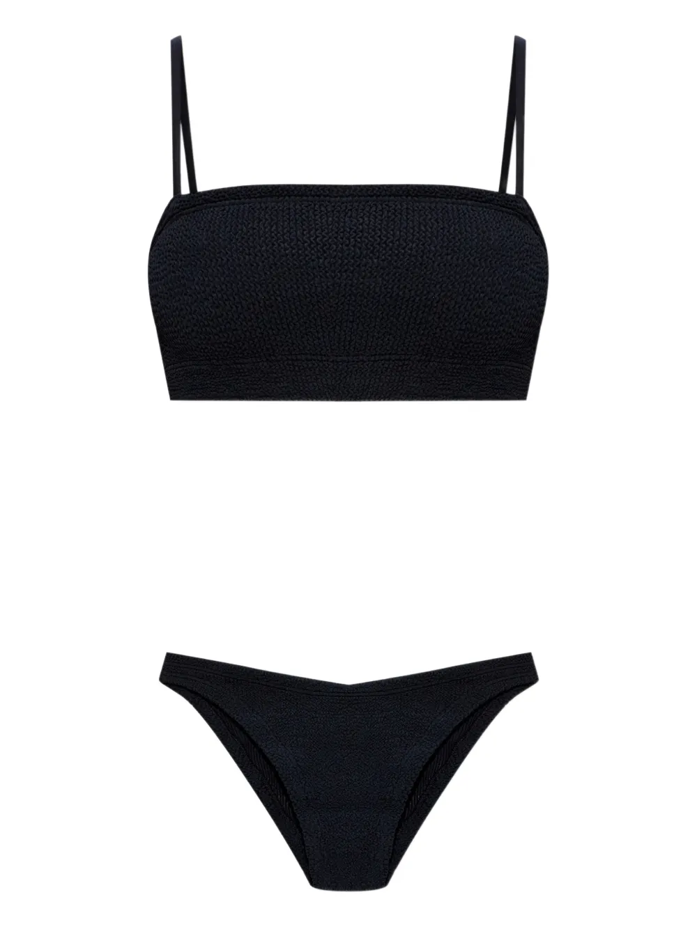 Hunza G Gigi crinkle underband bikini - Nero