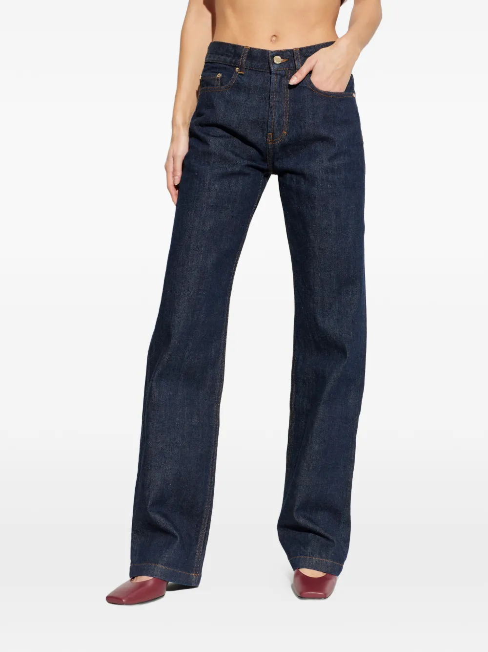 Casablanca Jeans met logodetail Blauw