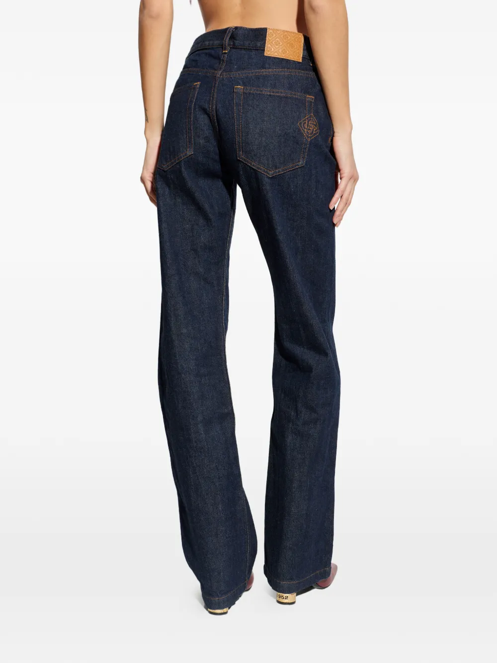 Casablanca Jeans met logodetail Blauw