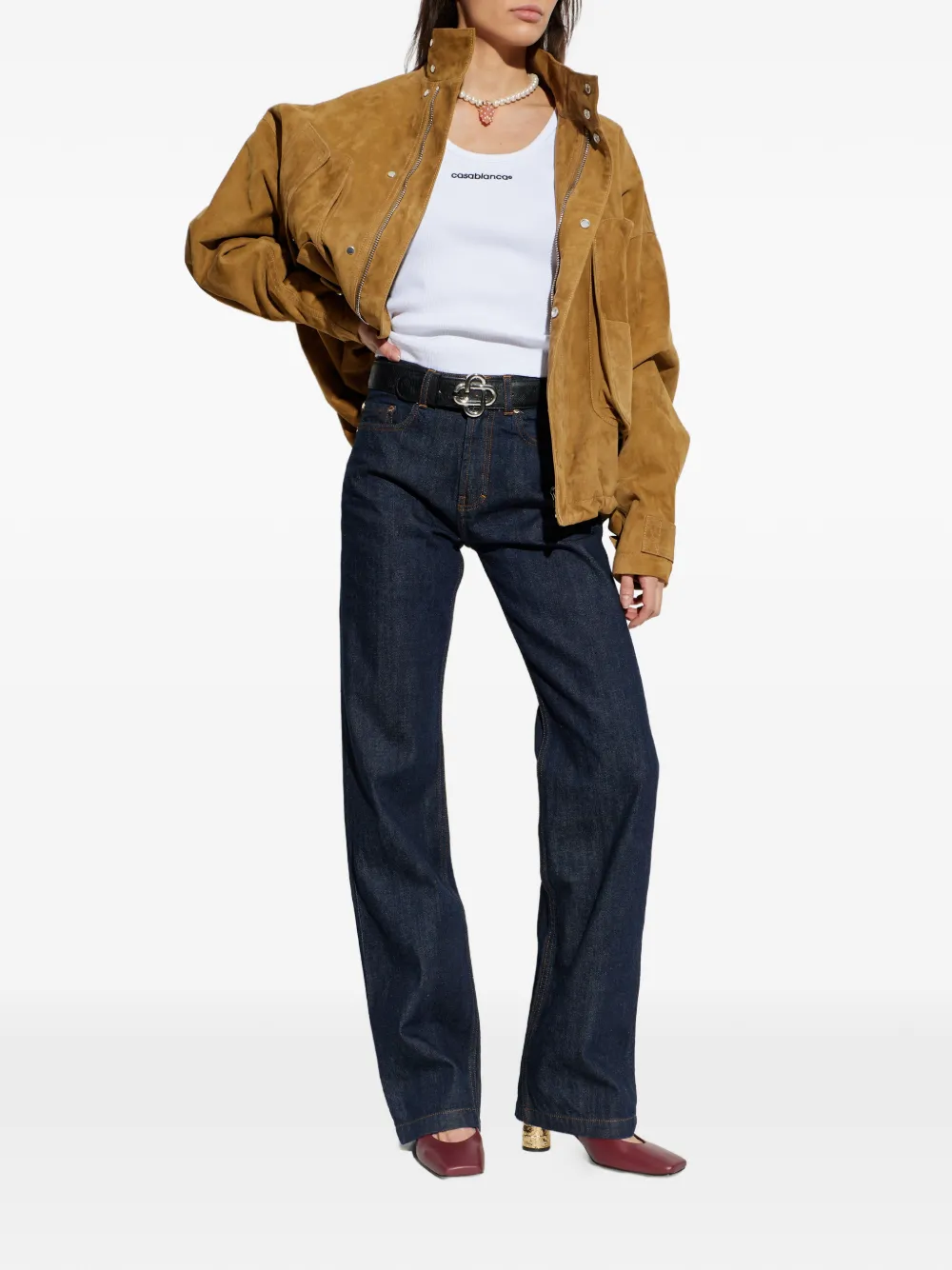 Casablanca logo-detail jeans - Blauw