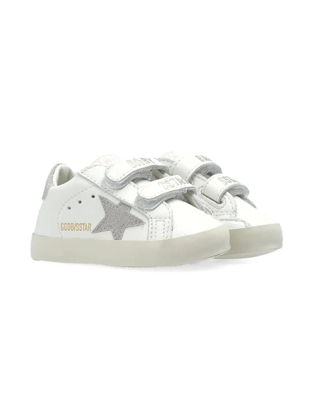 Golden Goose Kids Baby School star-appliqué sneakers Wit