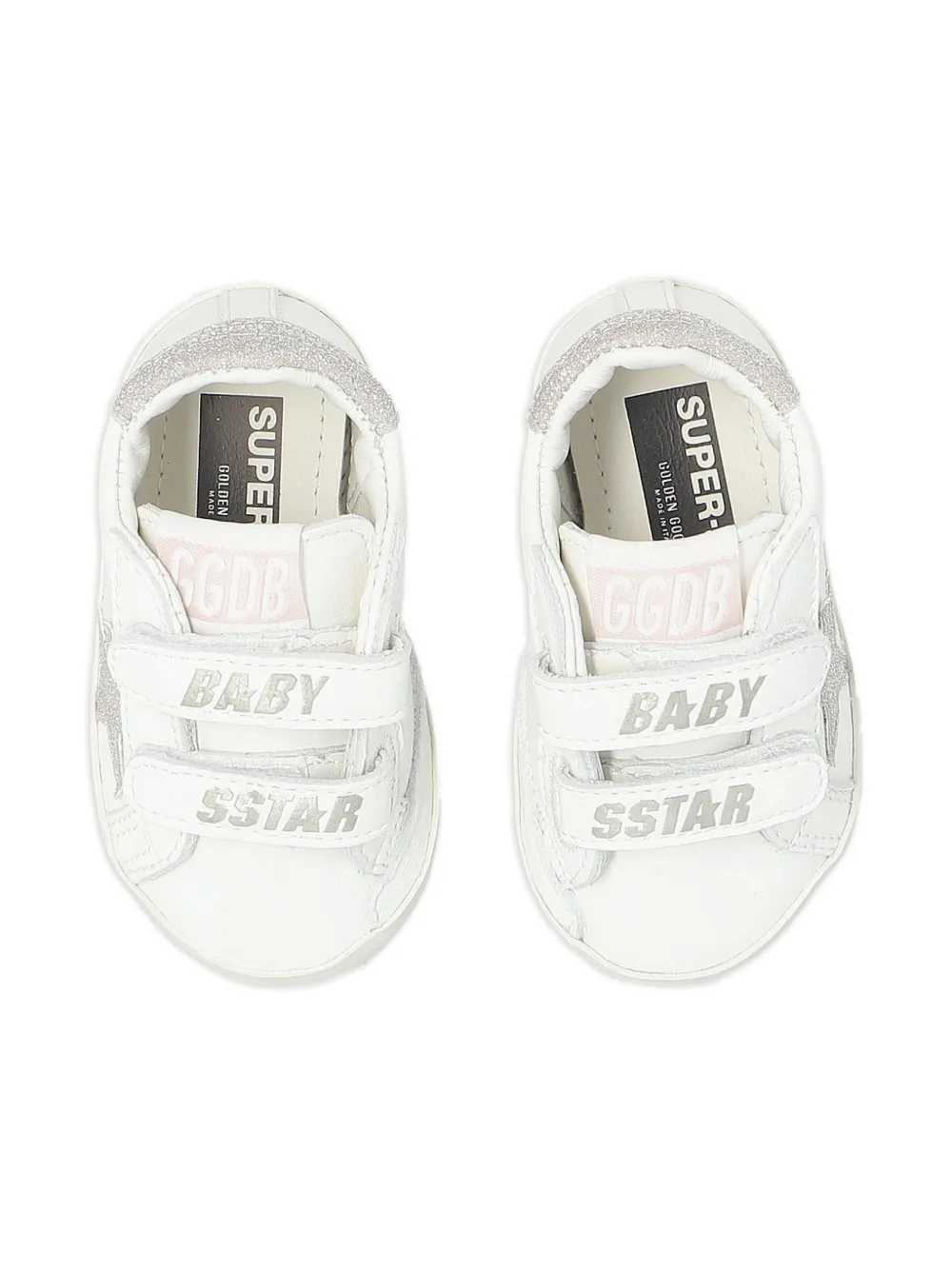 Golden Goose Kids Baby School star-appliqué sneakers Wit