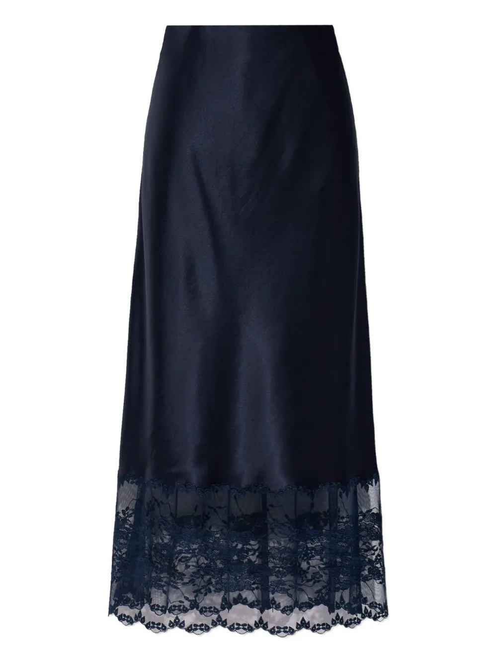 By Malene Birger Blake Lace-trim Maxi Skirt In Blue