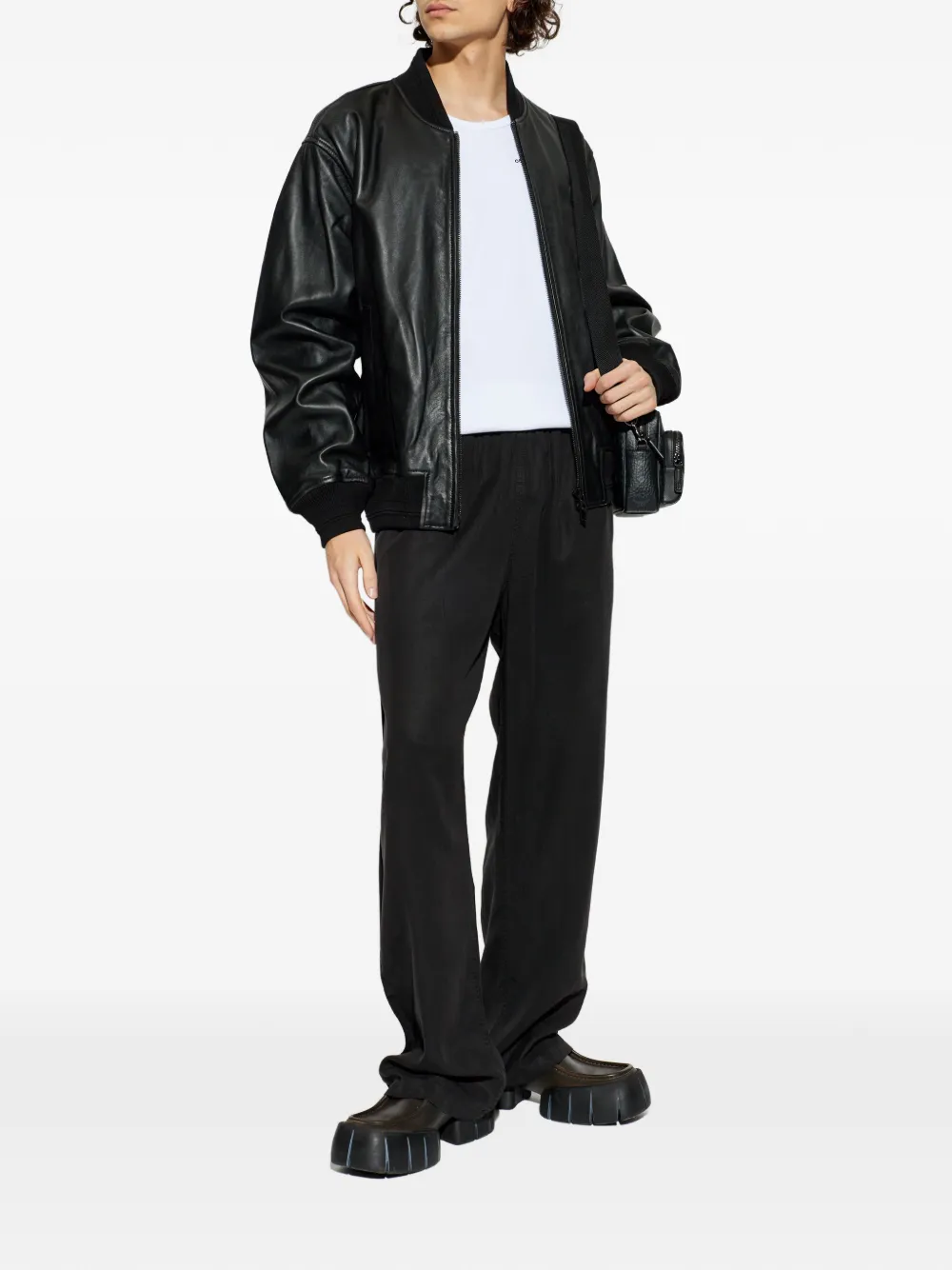 Casablanca Geribbelde tanktop met geborduurd logo - Wit