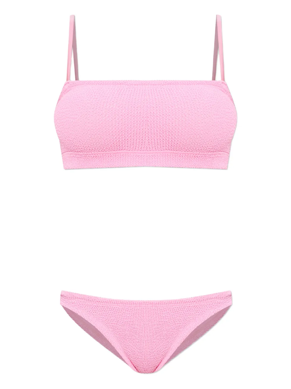 Hunza G Gigi Crinkle Underband Bikini In Pink