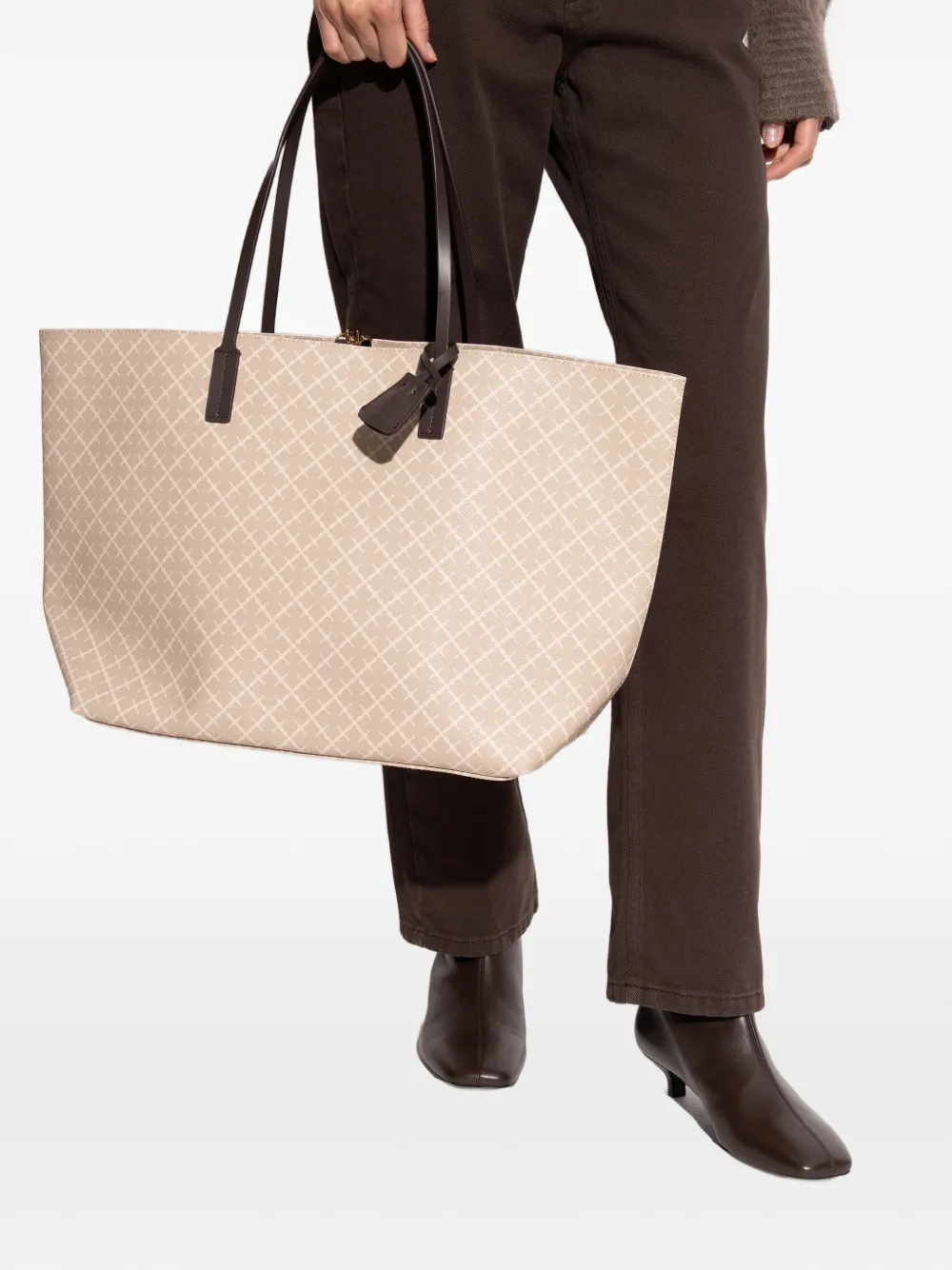 By Malene Birger Abi shopper met print - Beige