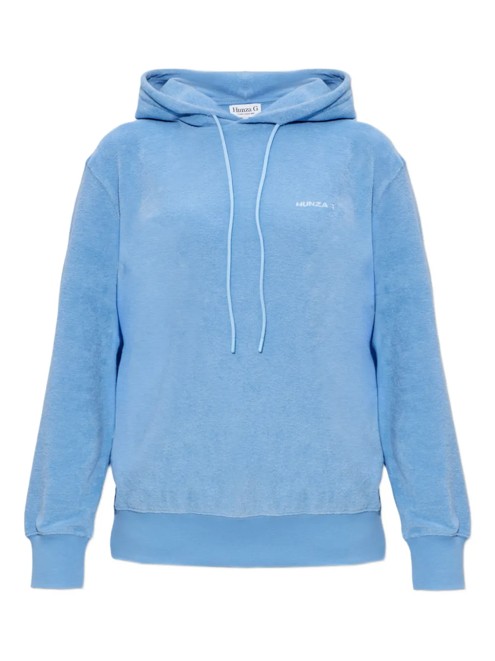 Hunza G Frotte towelling hoodie - Blu