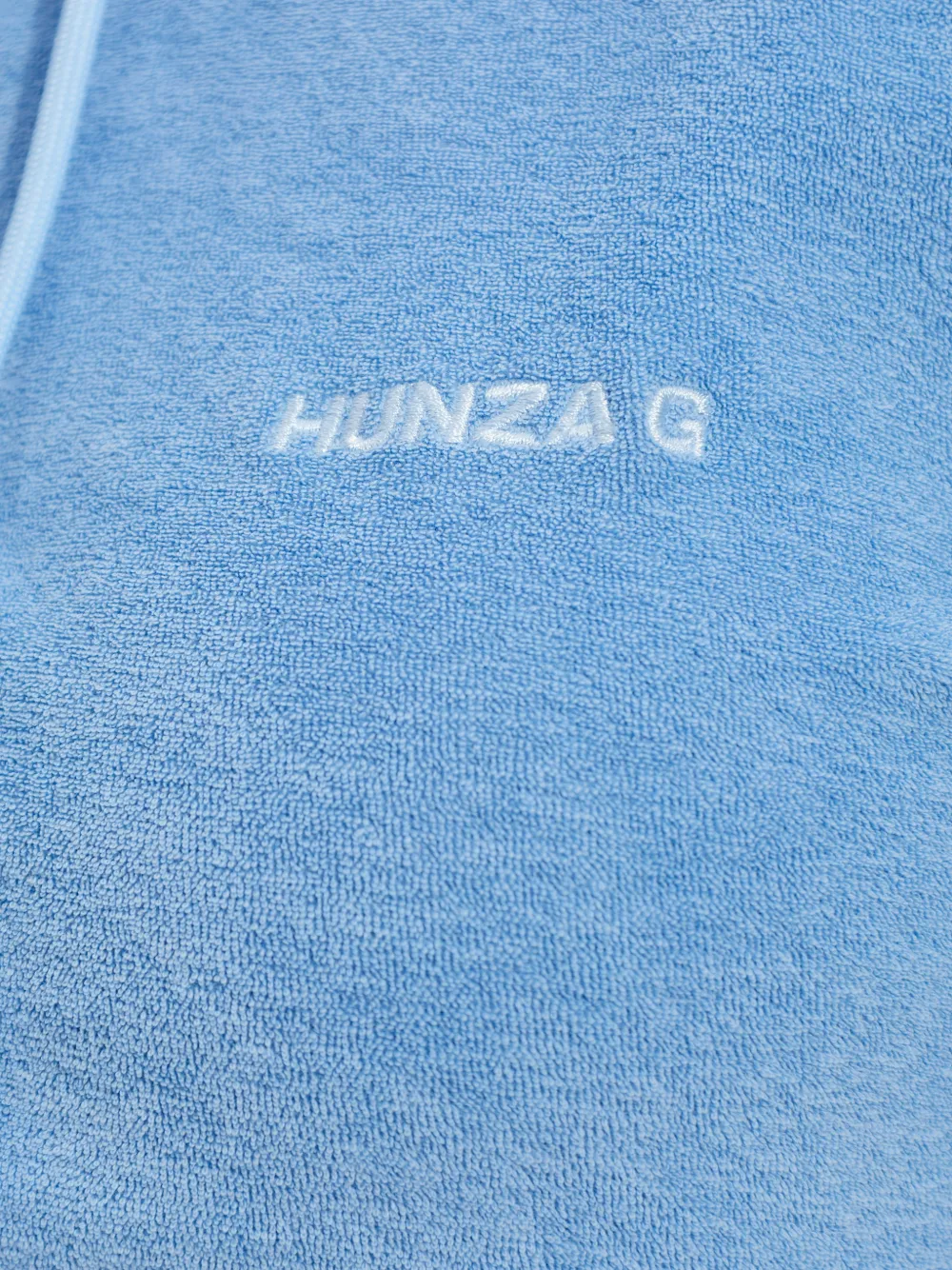 Hunza G Frotte badstof hoodie Blauw