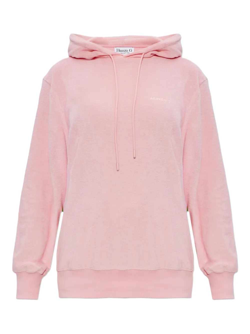 Hunza G Terry towelling hoodie - Rosa